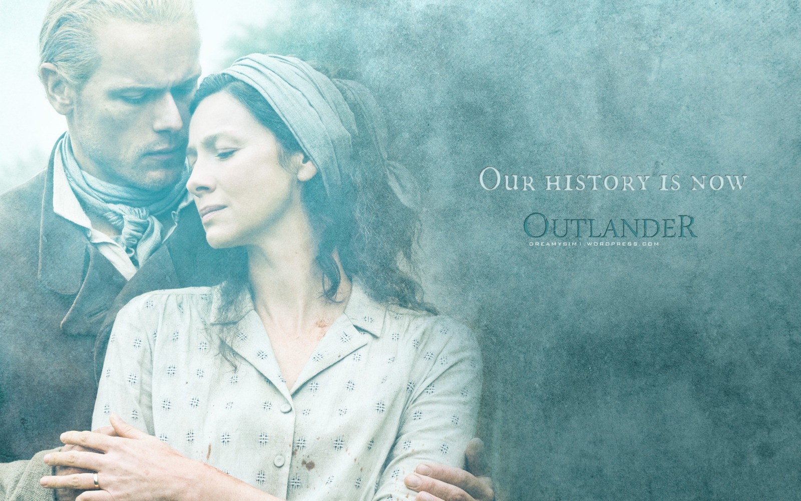Outlander Season 7 Computer Wallpaper of Jamie Fraser and Claire Fraser 